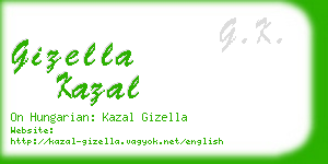 gizella kazal business card